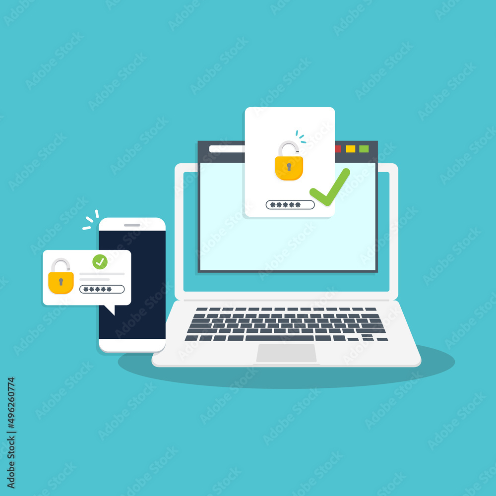 Two Factor Authentication , Multi-Factor Authentication Security Concept	