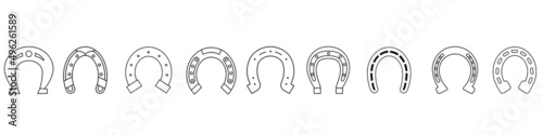 Horseshoe icon vector set. Luck illustration sign collection. Fortune symbol. 
