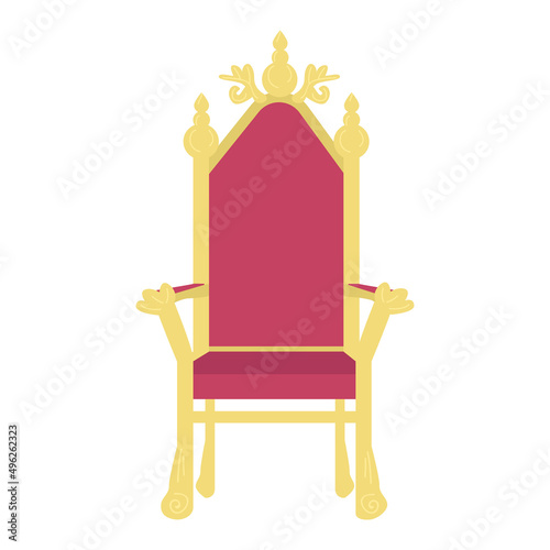Luxury chair semi flat color vector object. Full sized item on white. Interior design. Furniture for living and dining rooms simple cartoon style illustration for web graphic design and animation