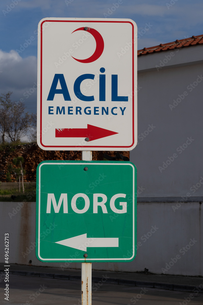Two signboards. 
