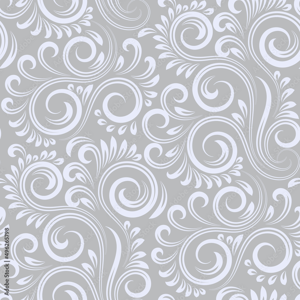 Vector seamless elegant pattern with curved element