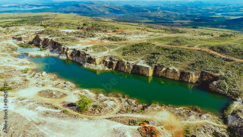 View of Pedreira Lagoa Azul, Minas Gerais, Brazil