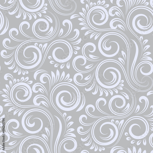 Vector seamless elegant pattern with curved element