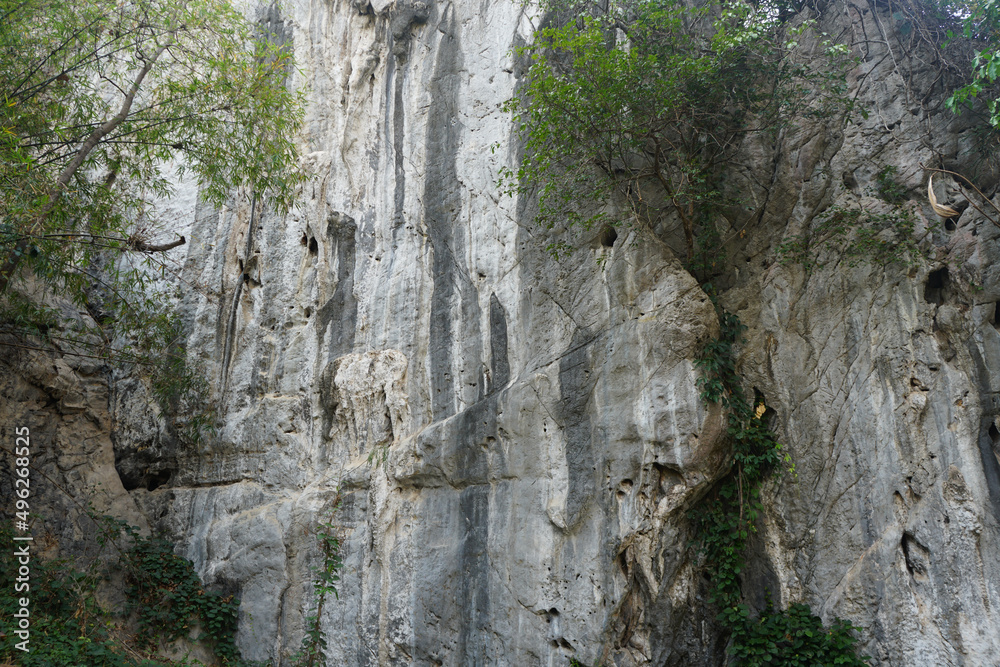 beautiful limestone cliffs in natural 