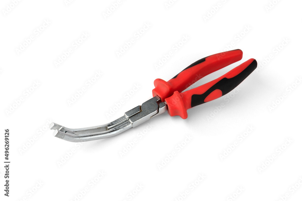 Puller for removing glow plug connectors isolated on white background. Puller for removing glow plug connectors isolated on white background.