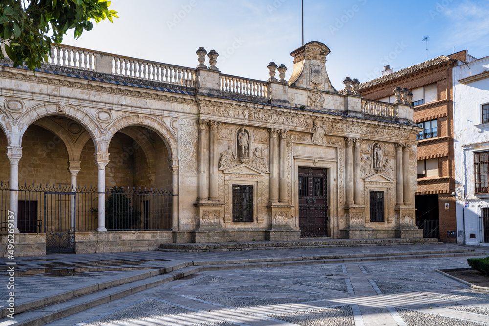 Historical square Plaza de la Asuncion in Jerez de la Frontera, Cadiz, Spain