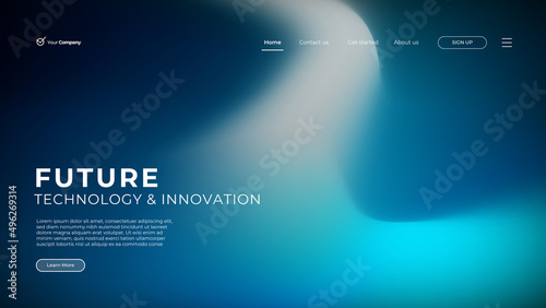 Blurred backgrounds with modern abstract blurred color gradient patterns. Smooth templates collection for landing page, web, brochures, posters, banners, flyers and cards. Vector illustration. 