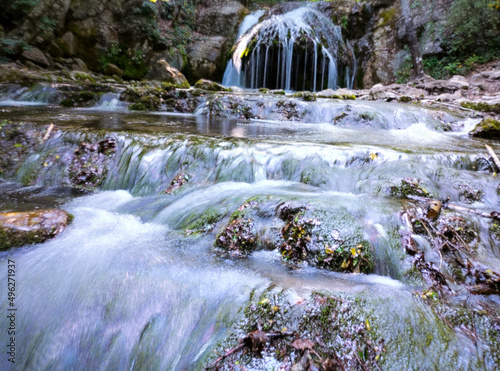 Fototapeta Naklejka Na Ścianę i Meble -  beautiful waterfall in the mountain gorge