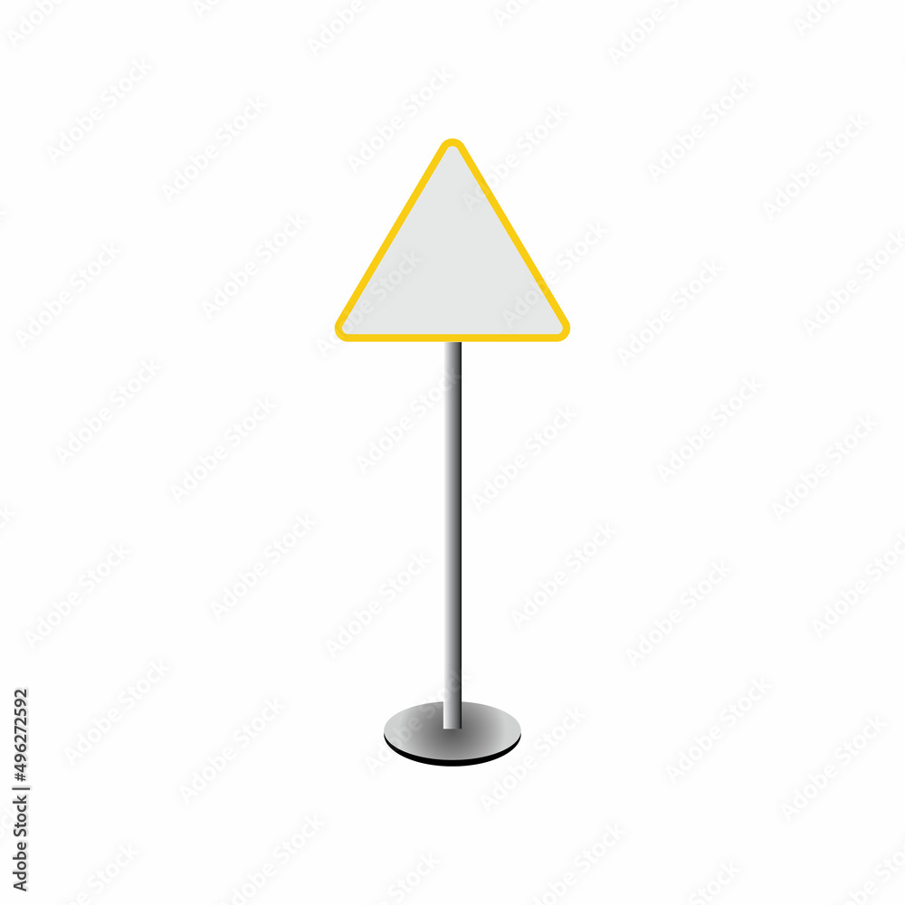 Vector of blank road sign on isolated white background Vector of blank road sign on isolated white background