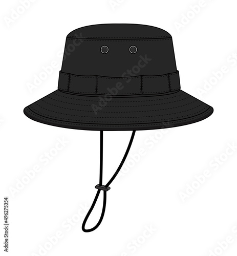 Boonie hat ( adventure hat ) template vector illustration photo