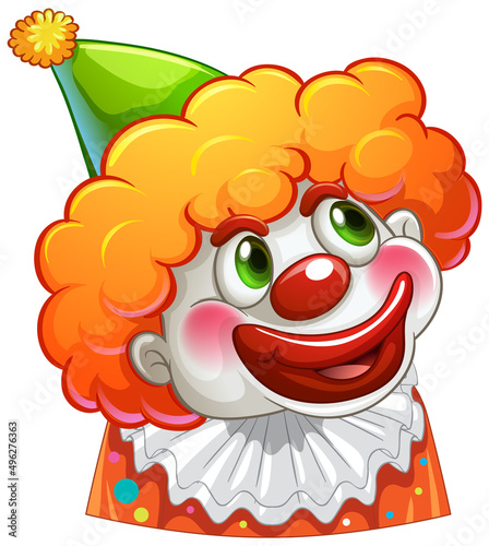 Cute clown cartoon character