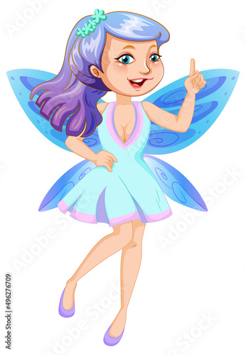 Beauty fairy on a white background