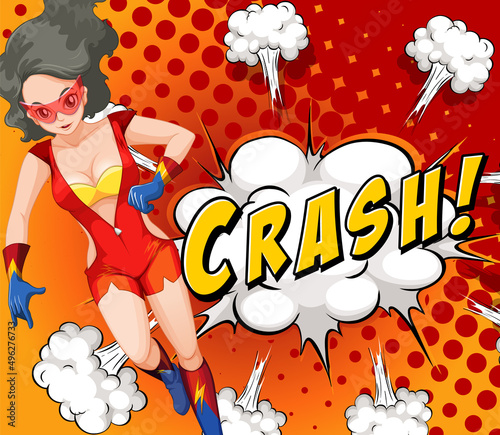 Abbreviation and facial expression retro comic banner design