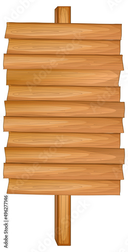 Empty wooden sign banner isolated