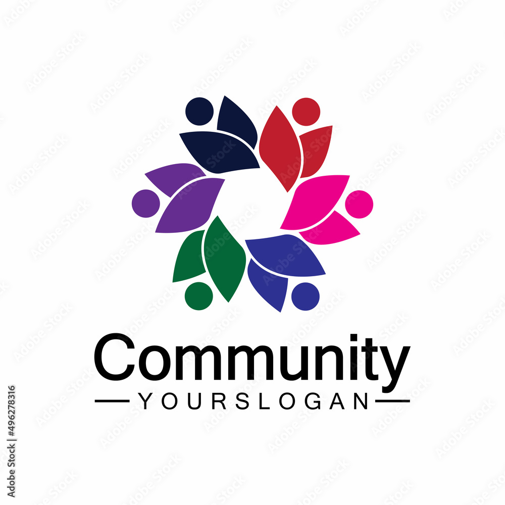 Community Logo Design Template for Teams or Groups.network and social icon design Community Logo Design Template for Teams or Groups.network and social icon design