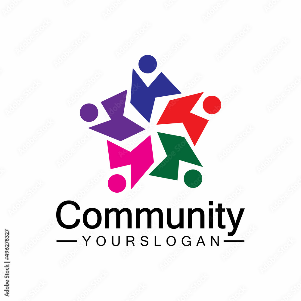 Community Logo Design Template for Teams or Groups.network and social icon design Community Logo Design Template for Teams or Groups.network and social icon design