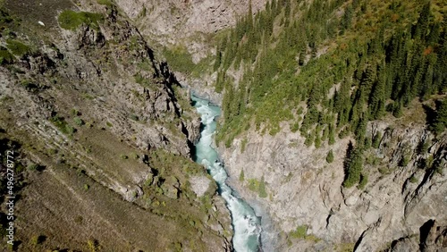 waterfall in the mountains
