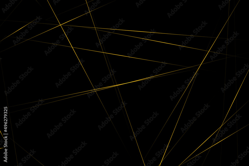 Fototapeta premium Abstract black with gold lines, triangles background modern design. Vector illustration EPS 10.