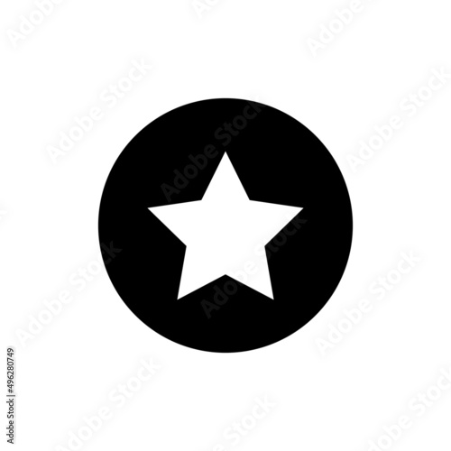 Star icon in black round