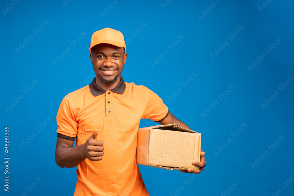 handsome delivery with parcel box