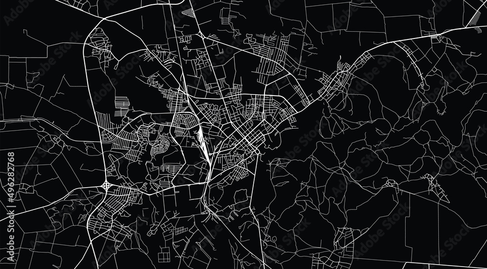 Urban vector city map of Chernihiv, Ukraine, Europe