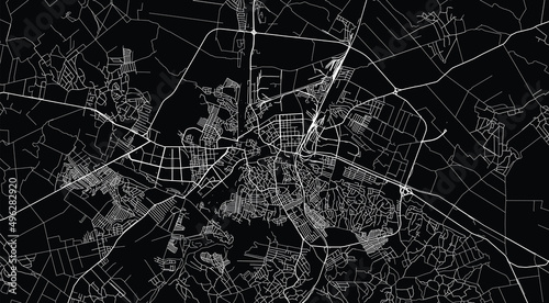 Urban vector city map of Vinnytsia, Ukraine, Europe