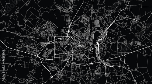Urban vector city map of Poltava, Ukraine, Europe photo