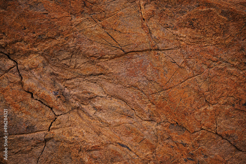 Canvastavla Red brown rock texture
