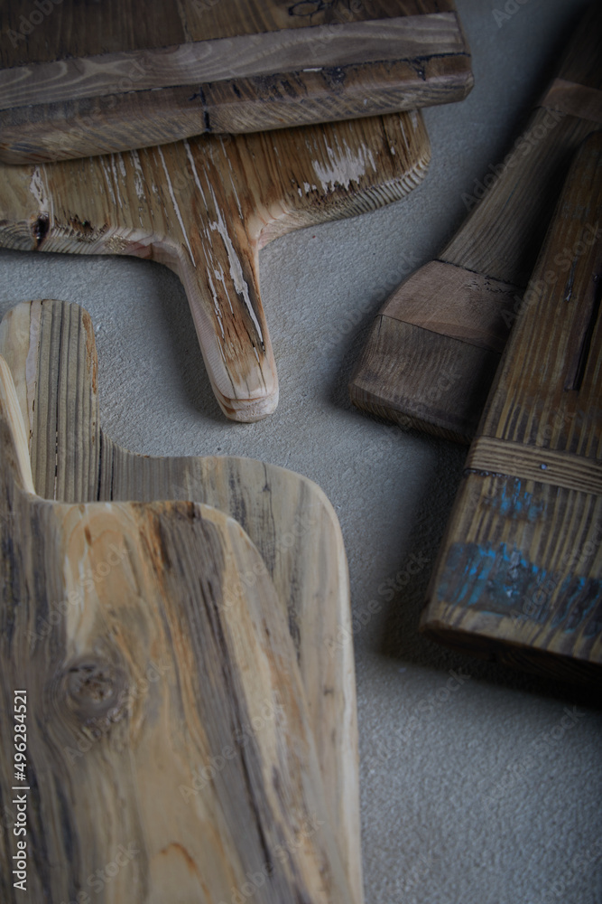 Old rustic cutboards. Pattern. Wooden Background.