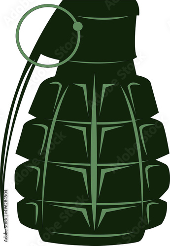 illustration of grenade isolated on white
