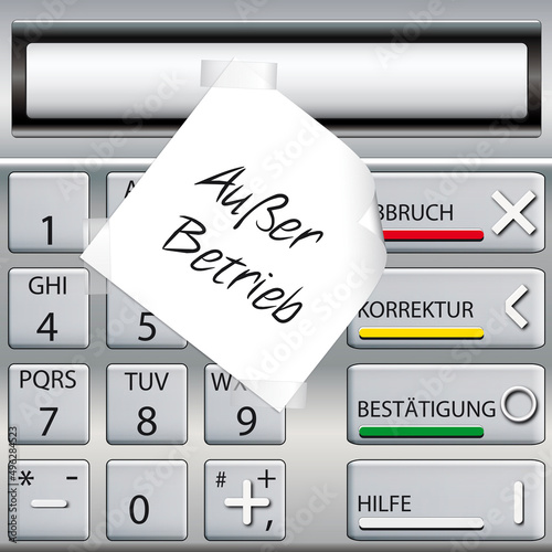 Geldautomat außer Betrieb