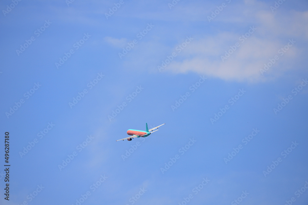 Passenger airliner take off and flies in the sky Passenger airliner take off and flies in the sky