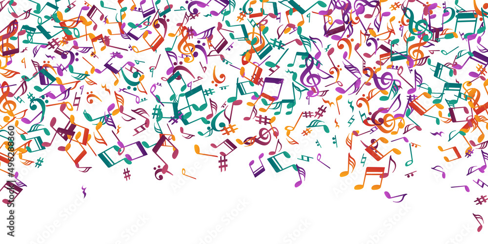 Musical note symbols vector design. Audio