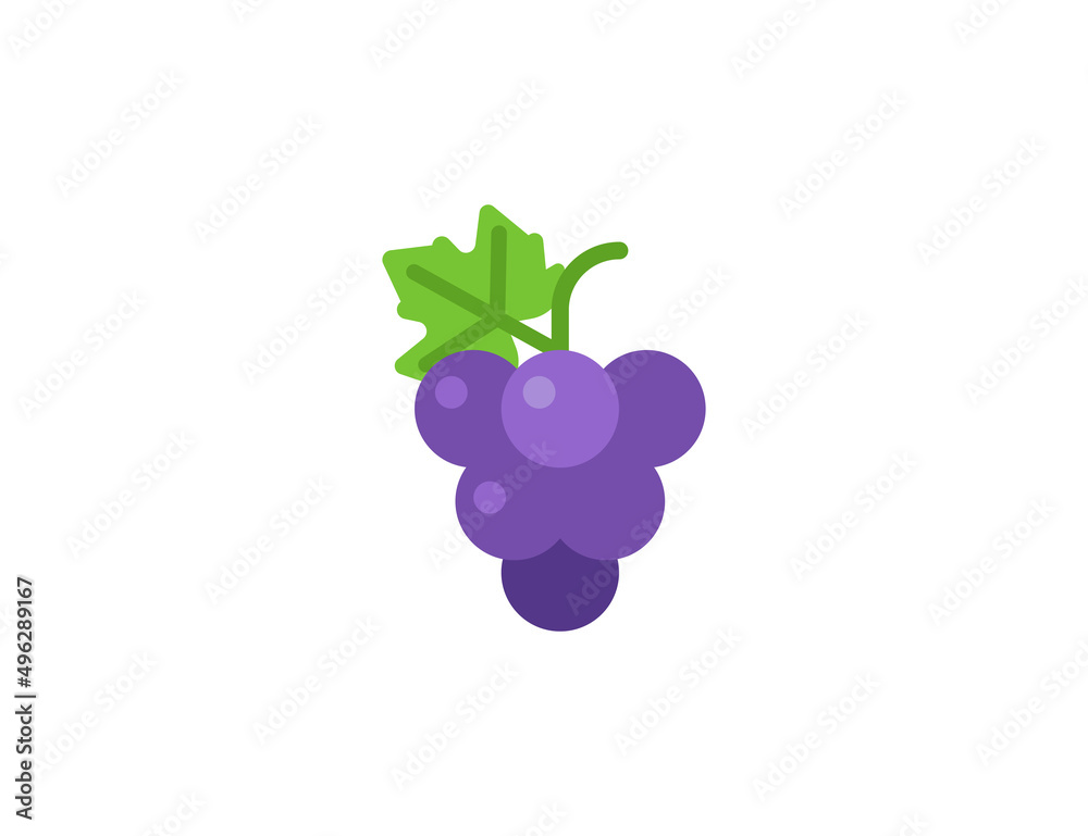 Grapes vector flat emoticon. Isolated Grapes emoji illustration. Grapes icon Grapes vector flat emoticon. Isolated Grapes emoji illustration. Grapes icon