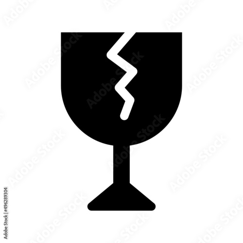 Broken Glass Icon Vector Symbol Design Illustration