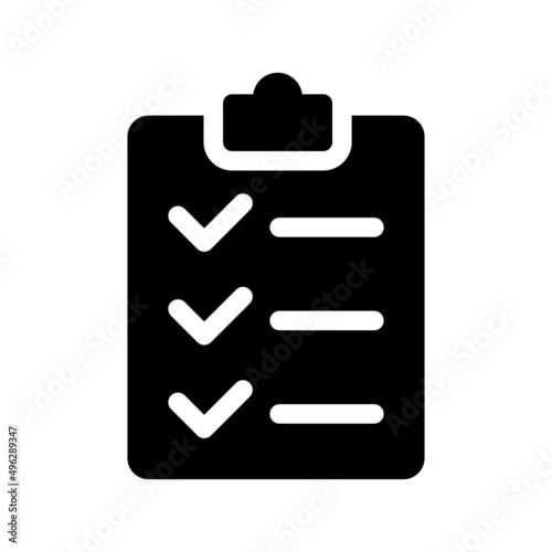Checklist Icon Vector Symbol Design Illustration