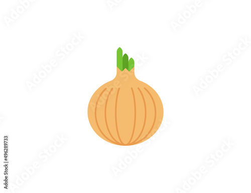 Onion vector flat emoticon. Isolated Onion emoji illustration. Onion icon