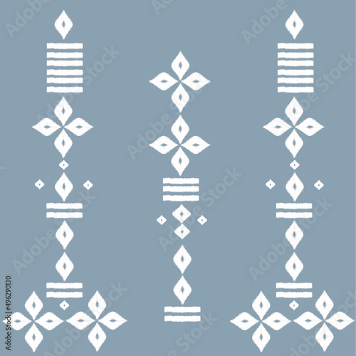 ethnic pattern on indigo background