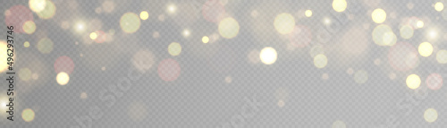 Yellow dust sparks and stars shine special highlights, christmas glitter light effect, sparkling golden magic dust particles on transparent background, vector illustration.