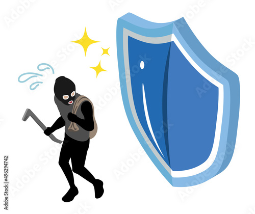 Shield protects from Invasion by a thief