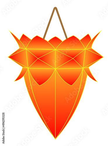 traditional Vesak lantern design vector illustration