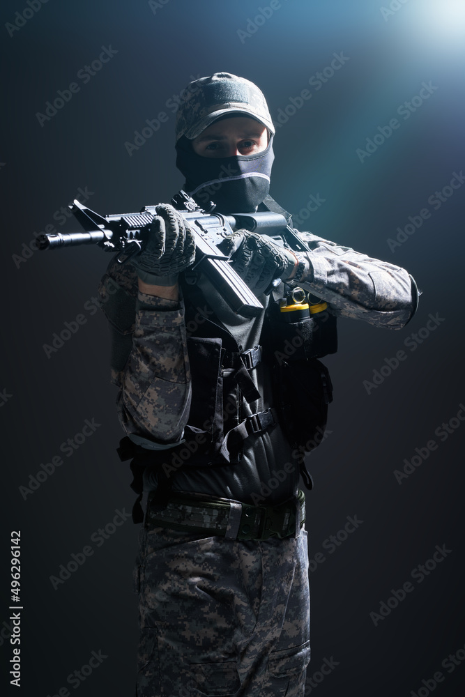 army soldier with a rifle