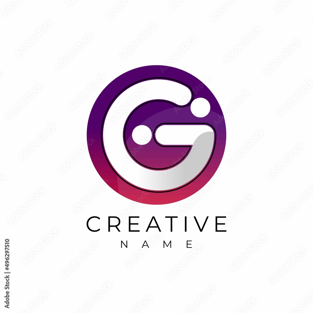 Vector logo design letter g with circle Vector logo design letter g with circle