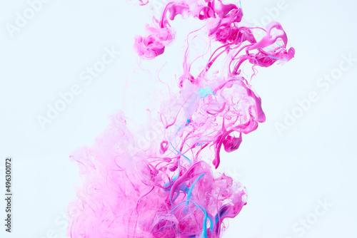 Abstract explosion paint splash background. Mixed ink in water
