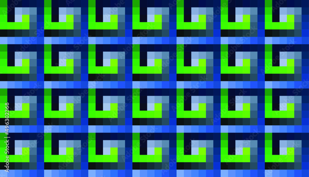 Mosaic pattern wite blue and green gradient squares Mosaic pattern wite blue and green gradient squares