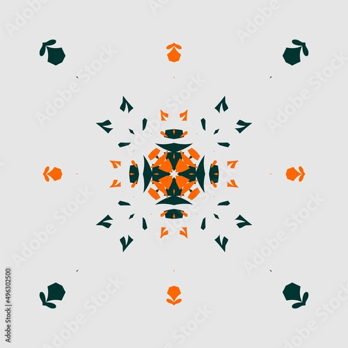 Vector simple landala simstris neat unique pattern for decoration