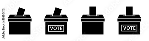 Election Vote Box Icon Vector Illustration