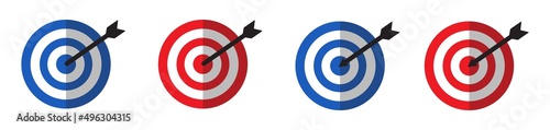 Target Icon. Archery Target Set Icon, Vector Illustration