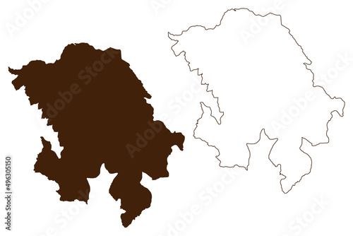 Syrna island (Hellenic Republic, Greece, Greek island, Dodecanese Archipelago) map vector illustration, scribble sketch Syrnos, Sirna or Agios Ioannis map