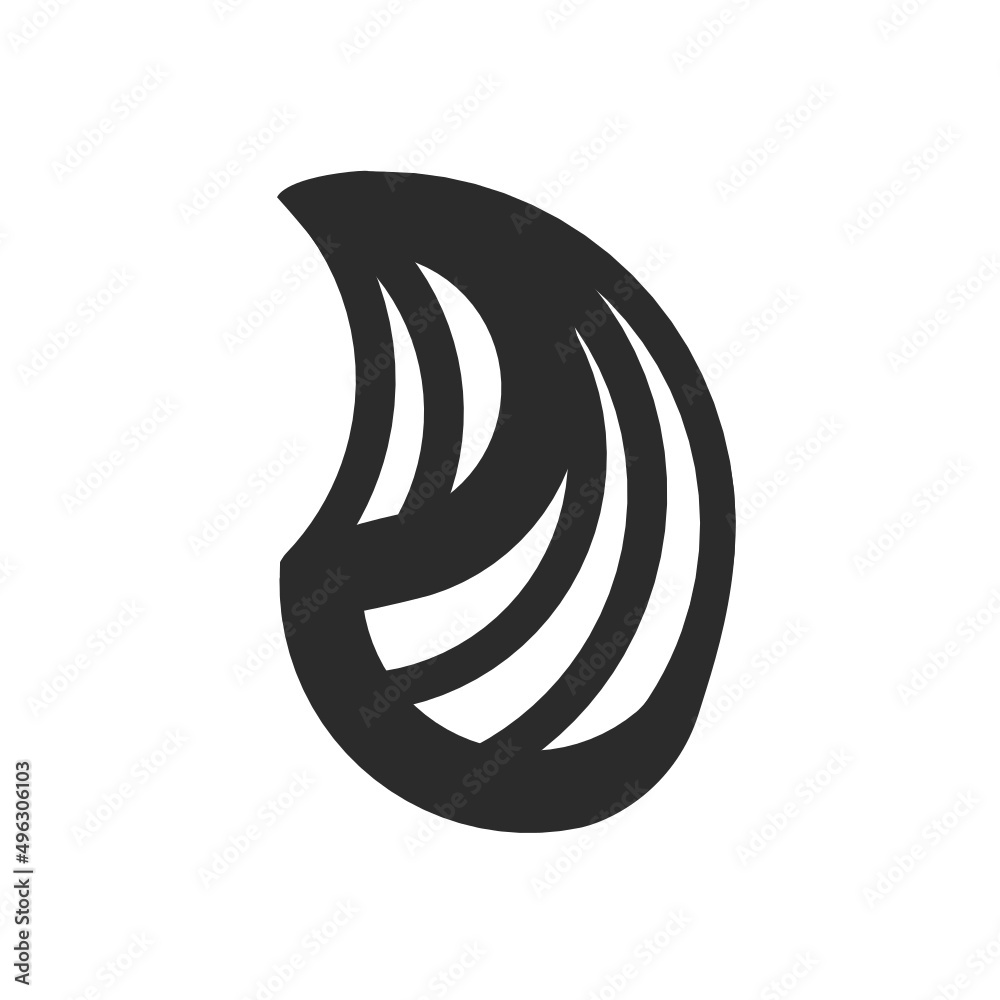 Two shells artistic modern elegant company and personal logo Two shells artistic modern elegant company and personal logo